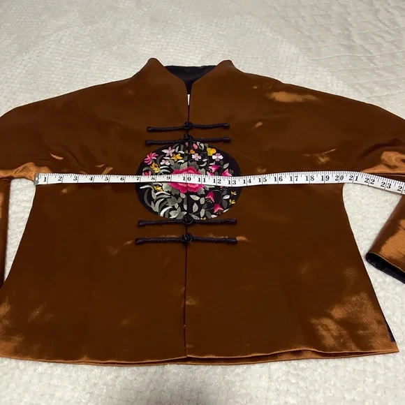 100% Silk Soft Surroundings Embroidered Jacket - Picture 5 of 5